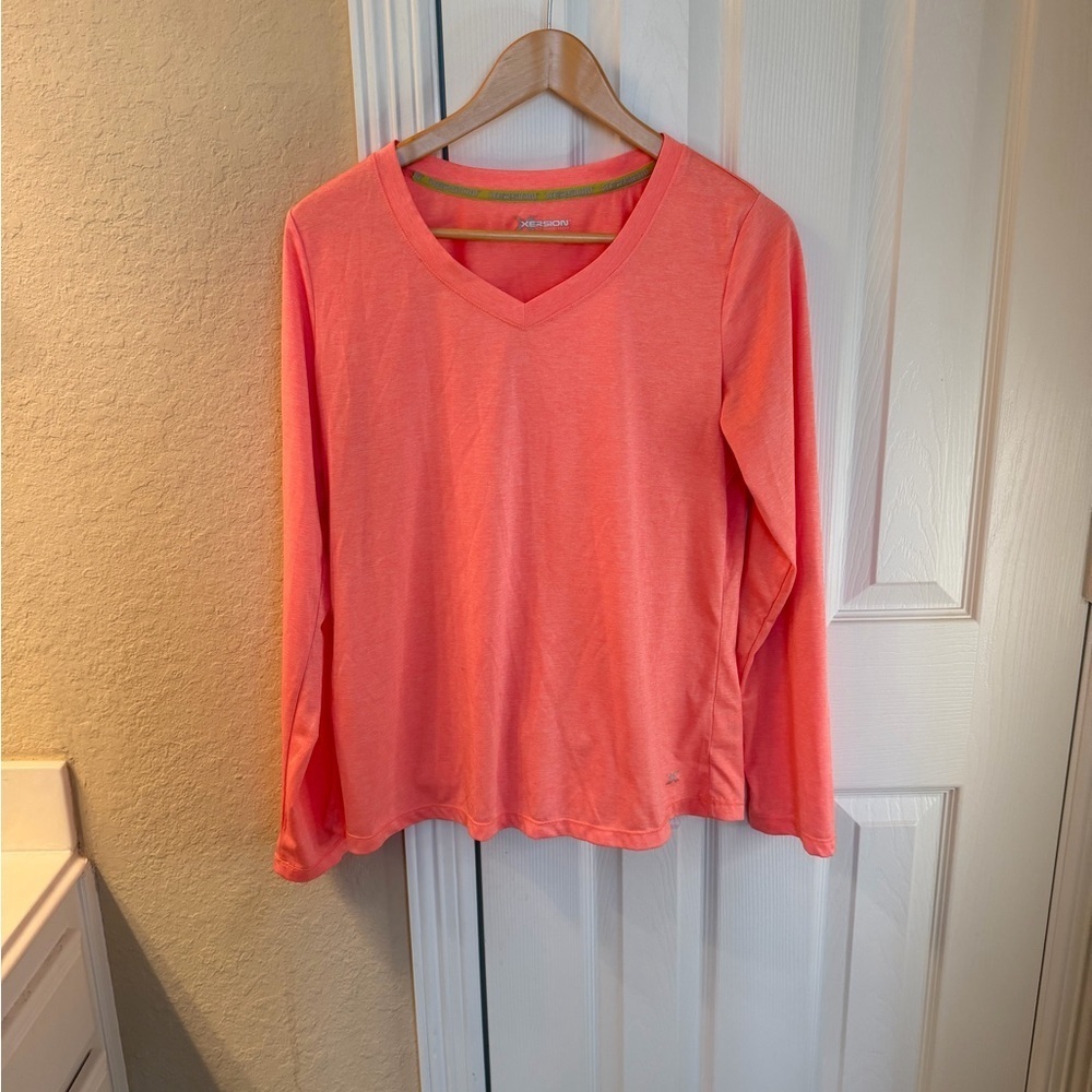 Xersion Coral Long Sleeve Top